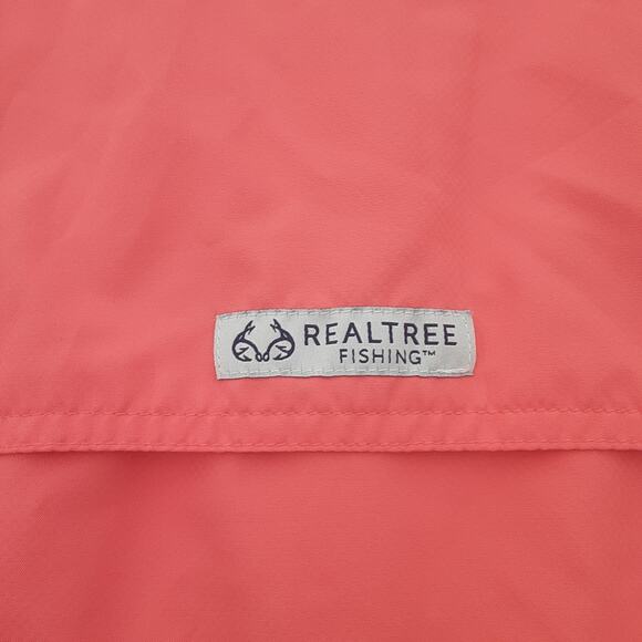 Realtree Fishing Shirt Size Small Salmon Button Up Short Sleeve Pockets Vented - Picture 7 of 10
